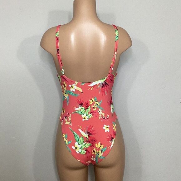 New. Aqua coral floral swimsuit. Retails $98 - Picture 4 of 8